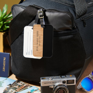 Étiquette À Bagage Étiquette de bagage personnalisable avec nom et ti
