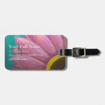 Étiquette de bagage personnalisable Fleur de margu