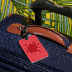 Étiquette À Bagage Étiquette de bagage personnalisable rouge tomate é