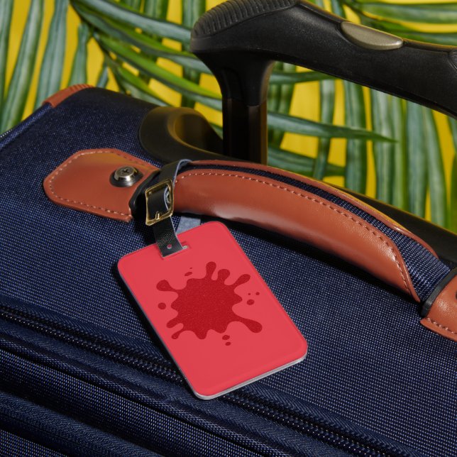 Étiquette À Bagage Étiquette de bagage personnalisable rouge tomate é (Insitu Rectoal 1)