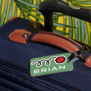 Étiquette À Bagage Étiquette de bagage personnalisée avec balle de cr