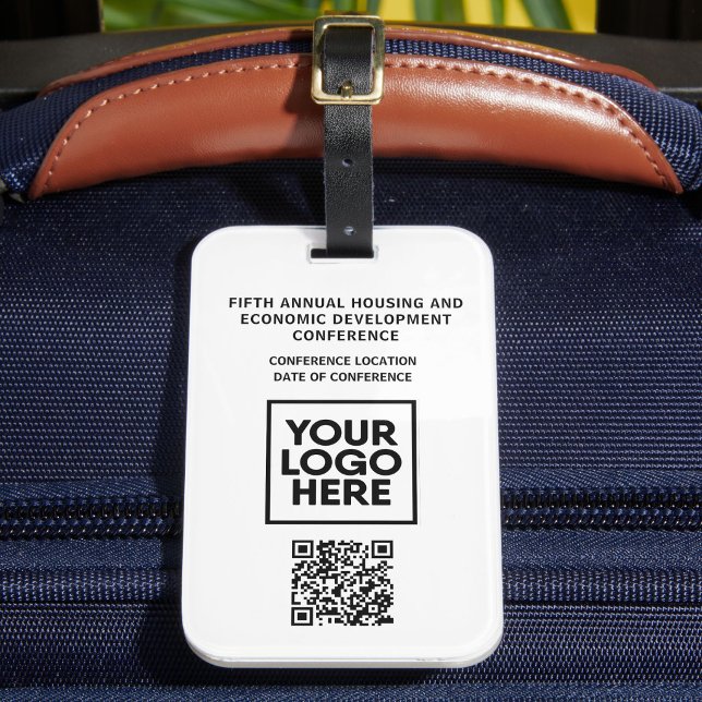Étiquette À Bagage Étiquette de bagage personnalisée avec code QR et  (Créateur téléchargé)