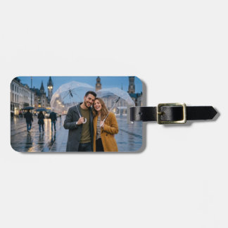 Étiquette À Bagage Étiquette de bagage personnalisée avec collage de 