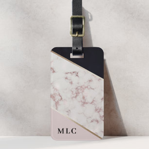Étiquette À Bagage Étiquette de bagage personnalisée avec monogramme