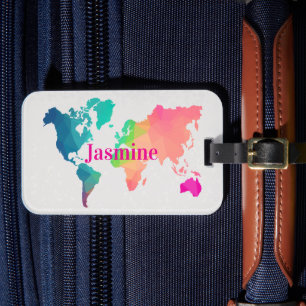 Étiquette À Bagage Étiquette de bagage personnalisée avec monogramme