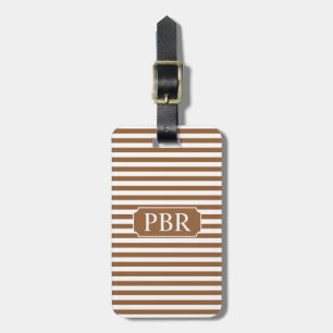 Étiquette À Bagage Étiquette de bagage personnalisée avec monogramme 