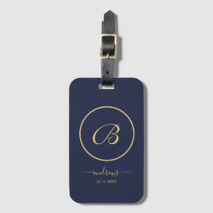Étiquette À Bagage Étiquette de bagage personnalisée avec signature N