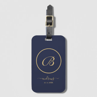 Étiquette À Bagage Étiquette de bagage personnalisée avec signature N