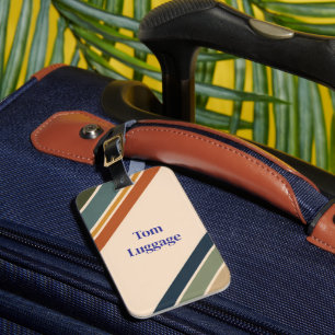 Étiquette À Bagage Étiquette de bagage personnalisée Bloc de couleur