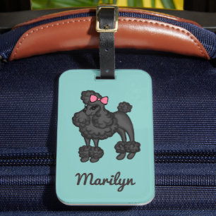 Étiquette À Bagage Étiquette de bagage personnalisée Caniche Français