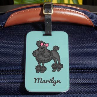 Étiquette À Bagage Étiquette de bagage personnalisée Caniche Français