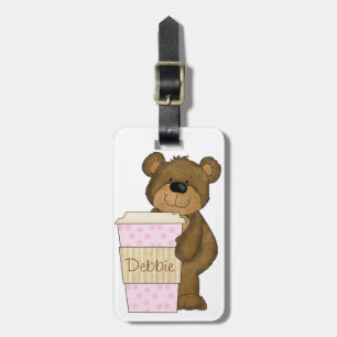 Étiquette À Bagage ÉTIQUETTE de BAGAGE personnalisée d'ours de café