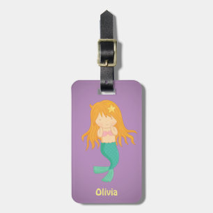 Étiquette À Bagage Étiquette de bagage personnalisée Fille Sirène Mig