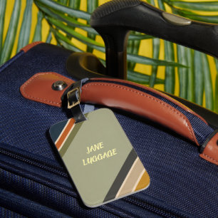 Étiquette À Bagage Étiquette de bagage personnalisée Moderne Rétro Mi