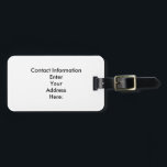 Étiquette À Bagage Étiquette de bagage personnalisée par coutume<br><div class="desc">Customisez et personnalisez votre monde entier avec une large variété de produits uniques de Zazzle pour choisir de. Trouvez ou créez ces cadeaux un-de-un-aimables vous juste découverte biseautée n'importe où ailleurs. Vente dans l'habillement personnalisable unique et le décor à la maison unique et beaucoup plus. Inspiré par les paysages, l'héritage...</div>