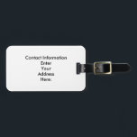Étiquette À Bagage Étiquette de bagage personnalisée par coutume<br><div class="desc">Customisez et personnalisez votre monde entier avec une large variété de produits uniques de Zazzle pour choisir de. Trouvez ou créez ces cadeaux un-de-un-aimables vous juste découverte biseautée n'importe où ailleurs. Vente dans l'habillement personnalisable unique et le décor à la maison unique et beaucoup plus. Inspiré par les paysages, l'héritage...</div>