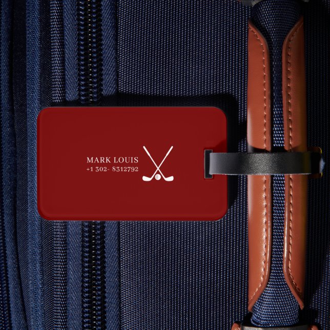 Étiquette À Bagage Étiquette de bagage personnalisée pour golfeurs /  (Verso Insitu 2)
