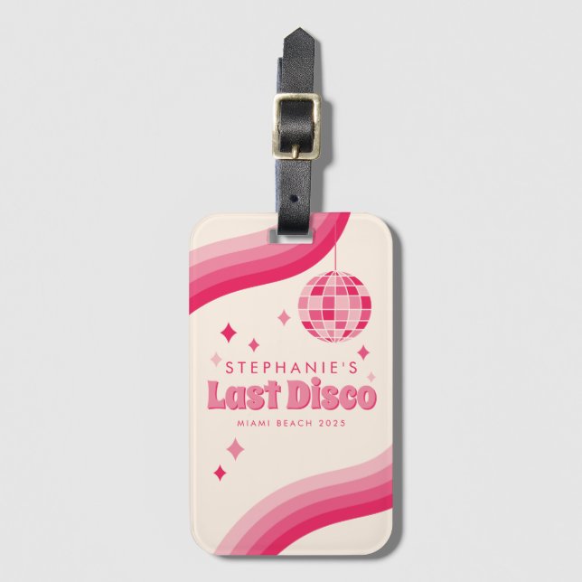 Étiquette À Bagage Étiquette de bagage personnalisée pour le dernier  (Devant Vertical)