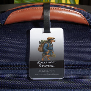 Étiquette À Bagage Étiquette de bagage personnalisée pour randonneur 