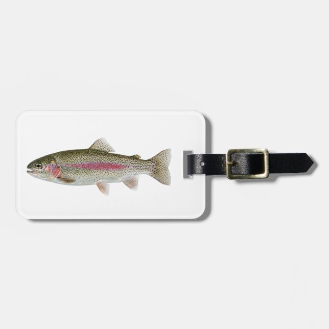 Étiquette À Bagage Étiquette de bagage pour amateur de pêche – Concep (Devant horizontal)