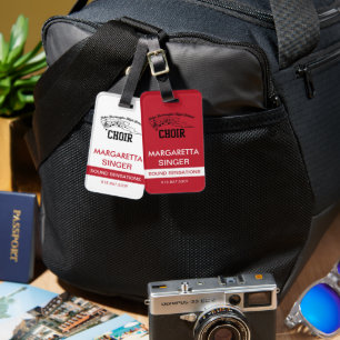 Étiquette À Bagage Étiquette de bagage pour artiste avec valise rouge