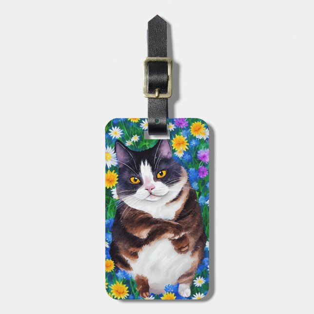 Étiquette À Bagage Étiquette de bagage pour chat (Devant Vertical)