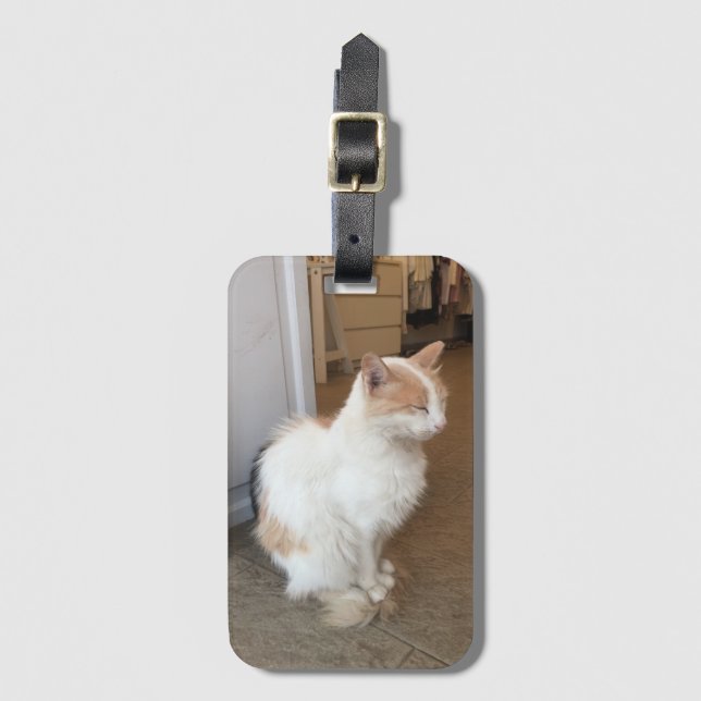 Étiquette À Bagage Étiquette de bagage pour chat (Devant Vertical)