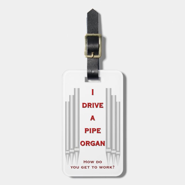 Étiquette À Bagage Étiquette de bagage pour organiste (Devant Vertical)