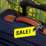 Étiquette À Bagage Étiquette de bagage pour valise et bagage avec pan<br><div class="desc">Étiquette de bagage pour valise et bagage avec pancarte de solde Design d'étiquette de prix amusant.</div>