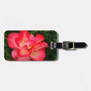 Étiquette À Bagage Étiquette de bagage Rose Rose avec lanière en cuir