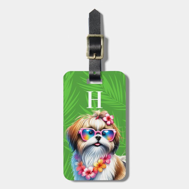 Étiquette À Bagage Étiquette de bagage Shih Tzu (Devant Vertical)