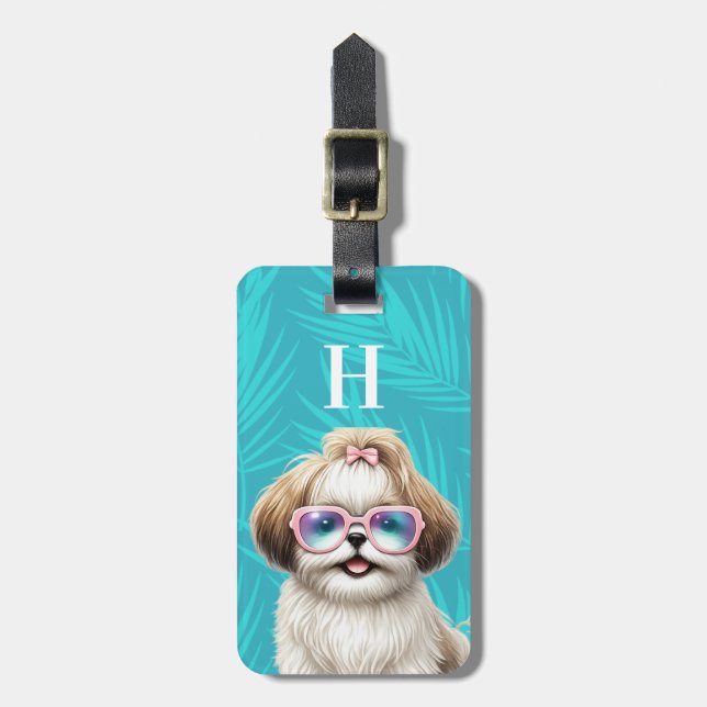 Étiquette À Bagage Étiquette de bagage Shih Tzu (Devant Vertical)