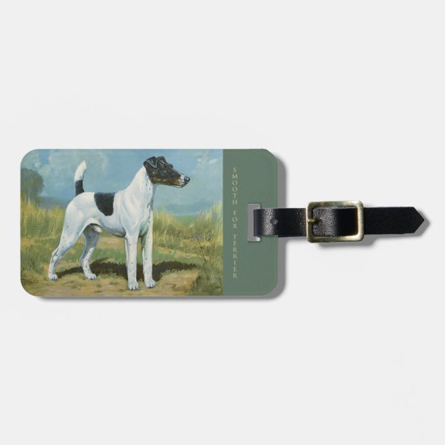 Étiquette À Bagage Étiquette de bagage Smooth Fox Terrier (Devant horizontal)