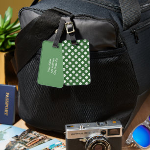 Étiquette À Bagage Étiquette de bagage sportive avec motif de balle d