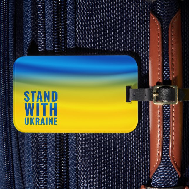 Étiquette À Bagage Étiquette de bagage Stand with Ukraine (Créateur téléchargé)