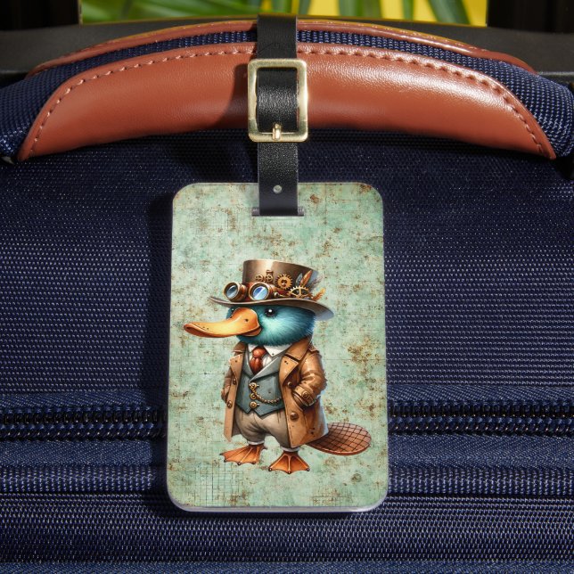 Étiquette À Bagage Étiquette de bagage Steampunk Ornithorynque (Insitu Rectoal 2)