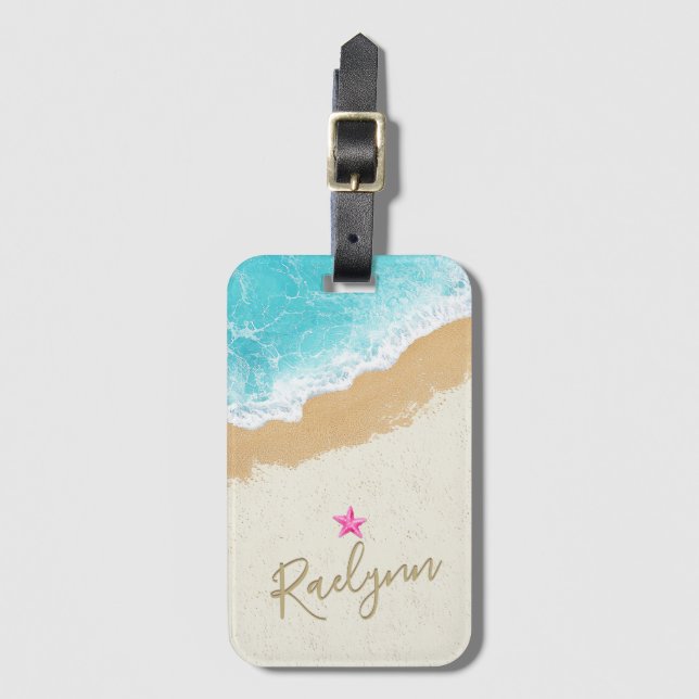 Étiquette À Bagage Étiquette de bagage Surf Plage (Devant Vertical)