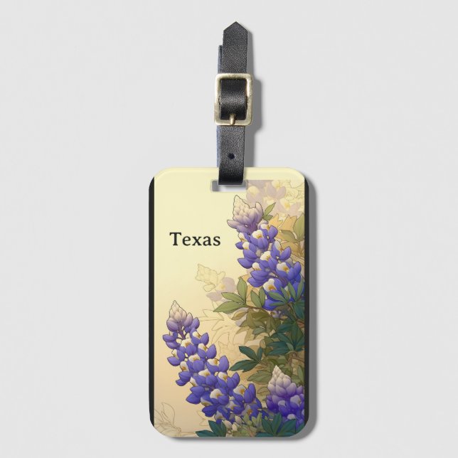 Étiquette À Bagage Étiquette de bagage Texas Bluebonnet (Devant Vertical)