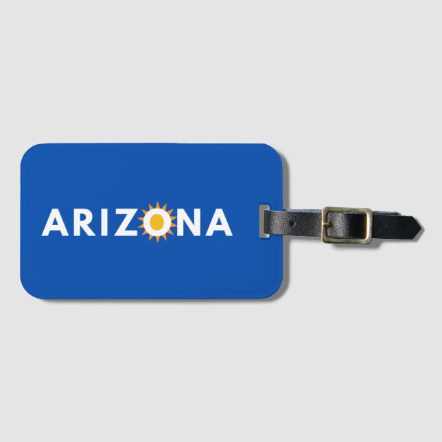 Étiquette À Bagage Étiquette de bagage Texte Arizona  (Devant Horizontal)