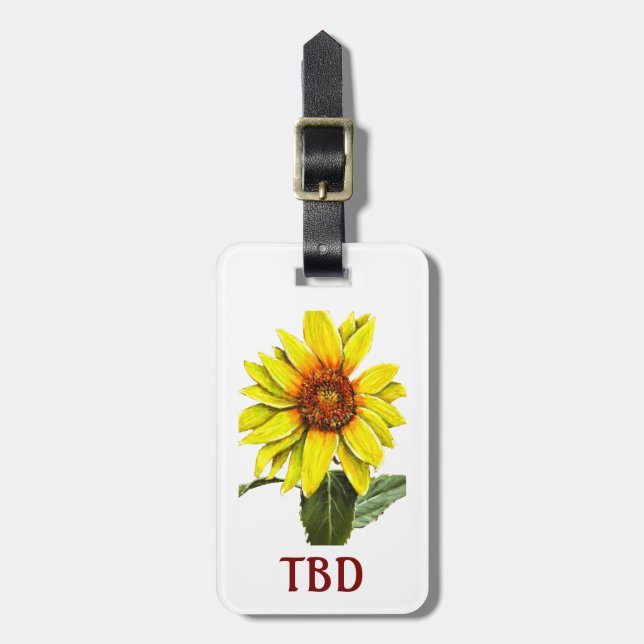 Étiquette À Bagage Étiquette de bagage Tournesol (Devant Vertical)