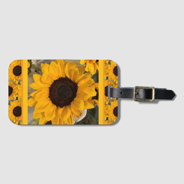 Étiquette À Bagage Étiquette de bagage Tournesol (Devant Horizontal)