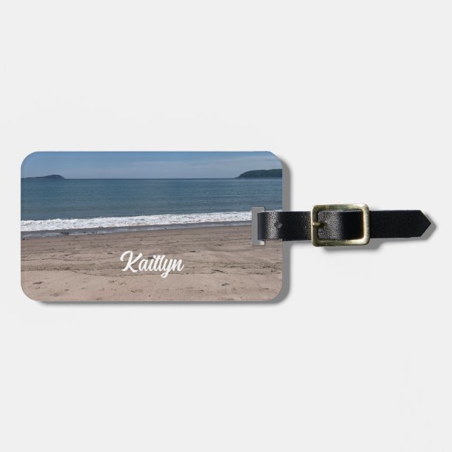 Étiquette À Bagage Étiquette de bagage Vagues sur la plage (Devant horizontal)