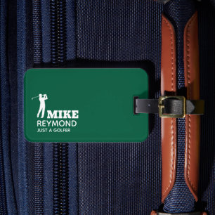 Étiquette À Bagage Étiquette de bagage verte pour un golfeur