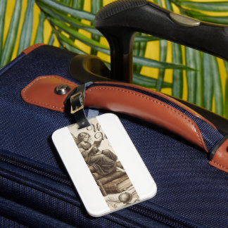 Étiquette À Bagage Étiquette de bagage vintage Dark Academia Sketch