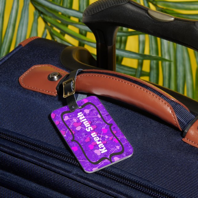 Étiquette À Bagage Étiquette de bagage violet et rose (Insitu Rectoal 1)
