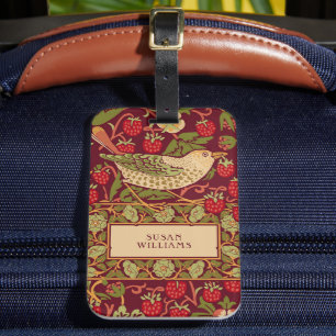 Étiquette À Bagage Étiquette de bagage William Morris Strawberry Thie