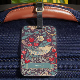 Étiquette À Bagage Étiquette de bagage William Morris Strawberry Thie