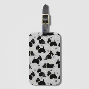 Étiquette À Bagage Étiquette de bagages écossaise Terrier Paws et Bon