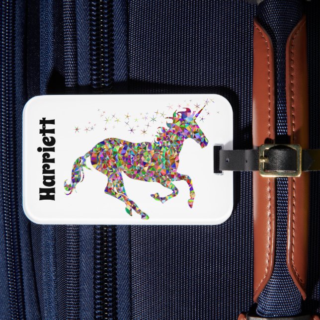Étiquette À Bagage Étiquette de bagages Monogram Unicorn (Insitu Rectoal 4)