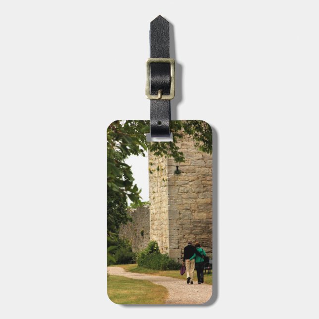 Étiquette À Bagage Étiquette de déplacement romantique de bagage de (Devant Vertical)